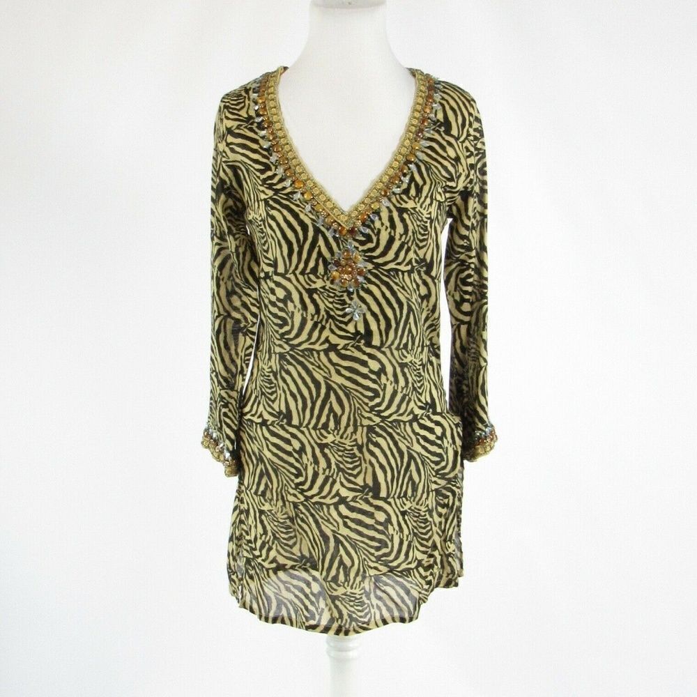 Barbara Gerwit black beige blouse S